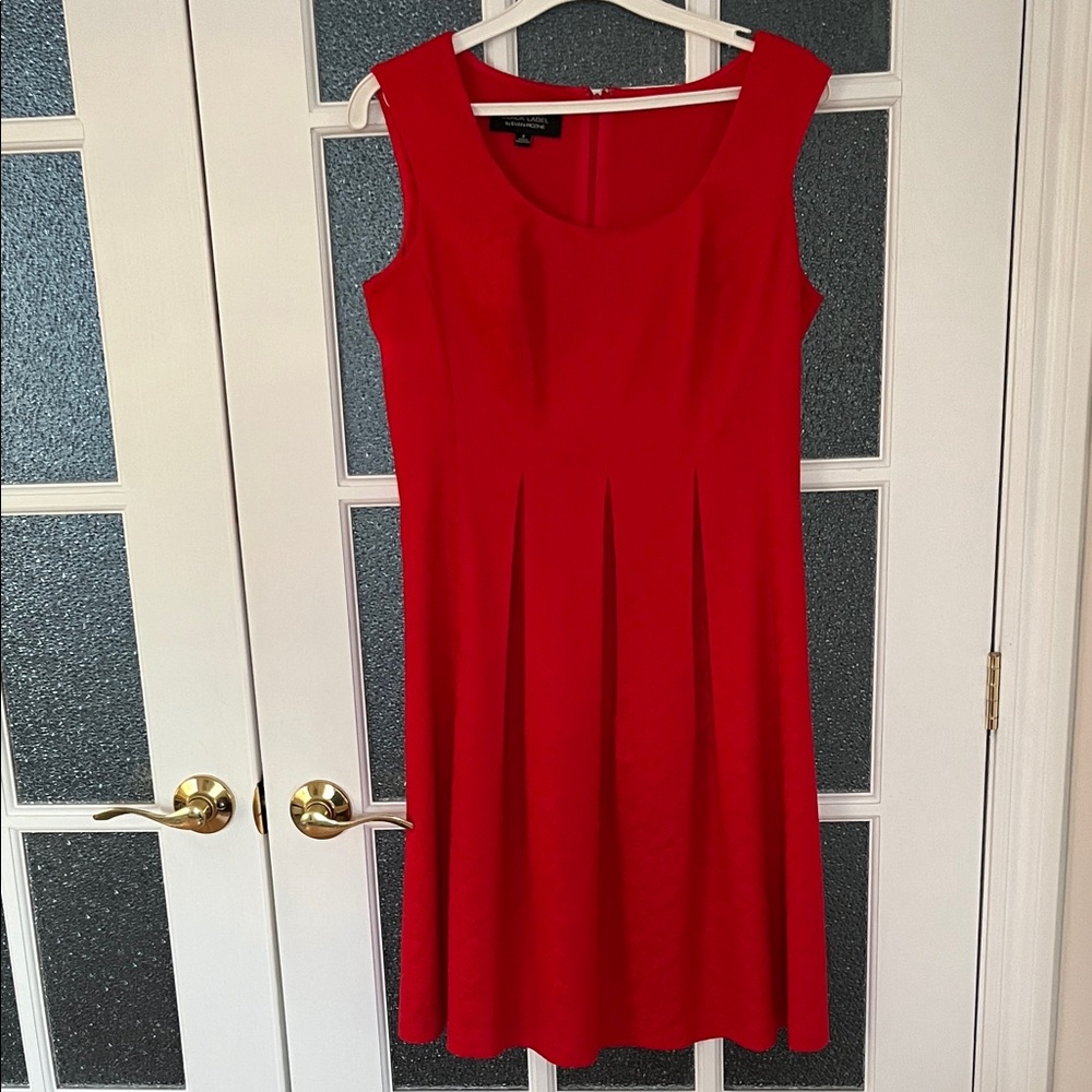 SUMMER SALE - Evan Picone Vibrant Red Midi Dress